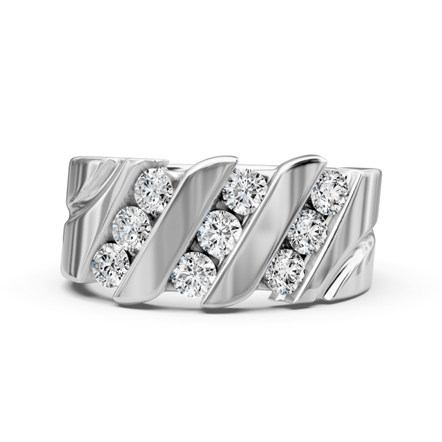 0.55 CT Round Cut Natural Diamonds - Wedding Band