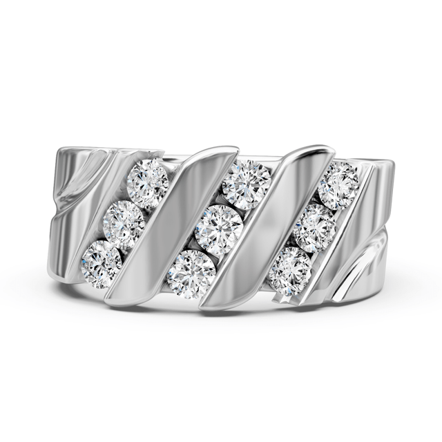 0.55 CT Round Cut Natural Diamonds - Wedding Band