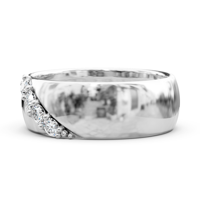 0.30 CT Round Cut Lab Grown Diamonds - Mens Wedding Bands