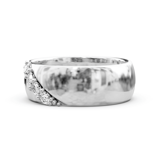 0.15 CT Round Cut Natural Diamonds - Wedding Band