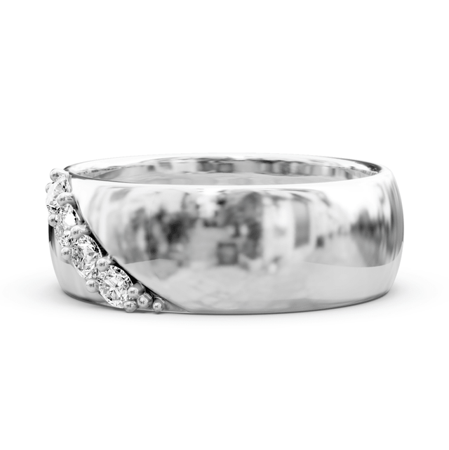 0.15 CT Round Cut Natural Diamonds - Wedding Band