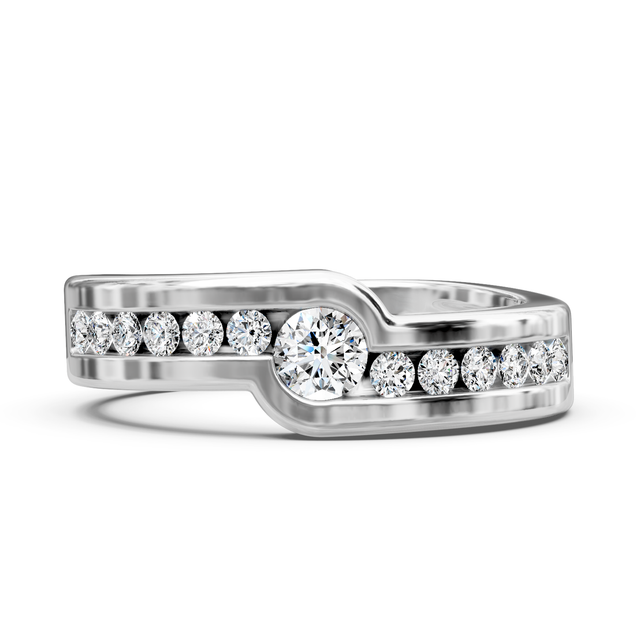 0.60 CT Round Cut Natural Diamonds - Mens Wedding Bands