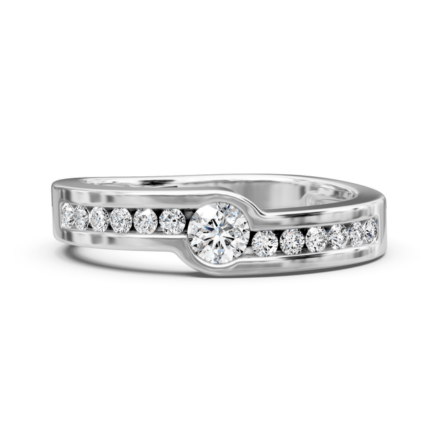 0.30 CT Round Cut Natural Diamonds - Wedding Band