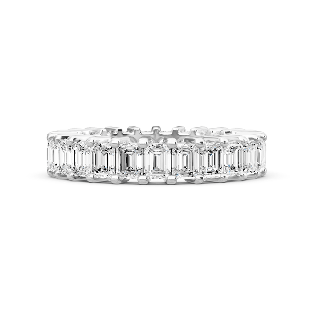 3.00-6.00 CT Emerald Cut Natural Diamonds - Eternity Rings