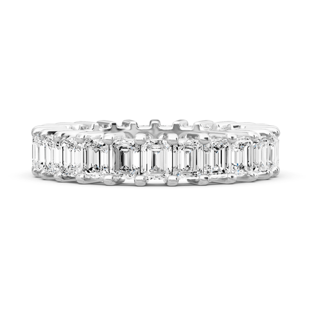 3.00-6.00 CT Emerald Cut Natural Diamonds - Eternity Rings