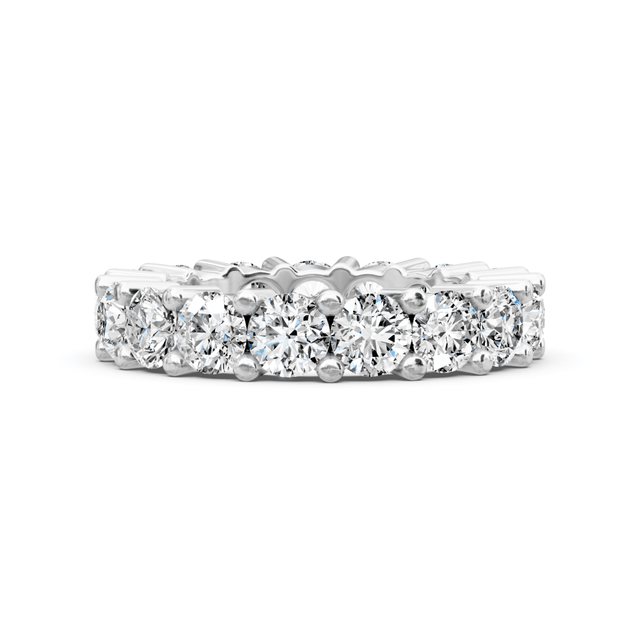 4.10 CT Round Cut Natural Diamonds - Eternity Rings