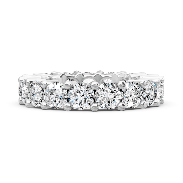 4.10 CT Round Cut Natural Diamonds - Eternity Rings