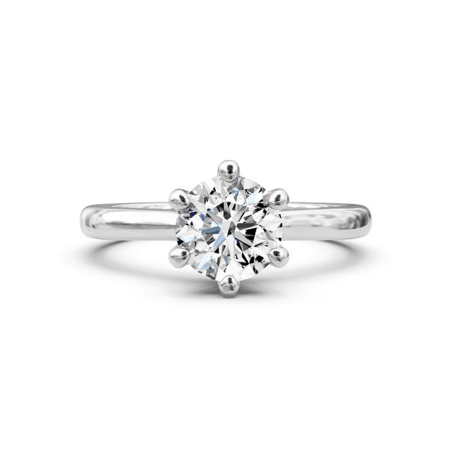 0.35-1.50 CT Round Cut Natural Diamonds - Solitaire Rings