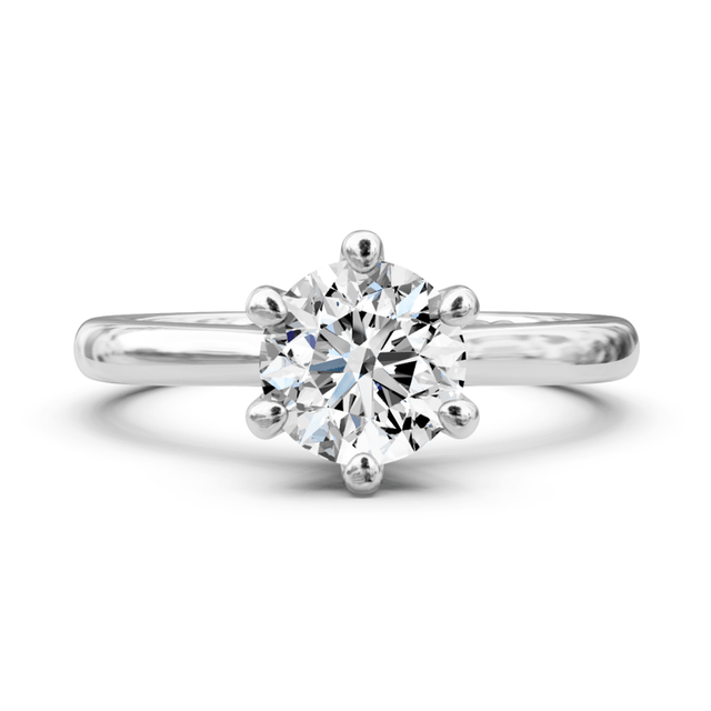 0.35-1.50 CT Round Cut Natural Diamonds - Solitaire Rings