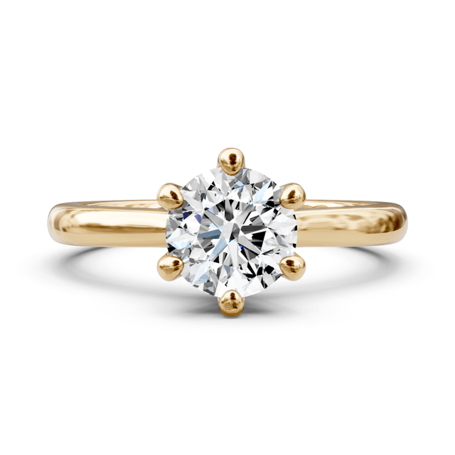 0.35-1.50 CT Round Cut Natural Diamonds - Solitaire Rings