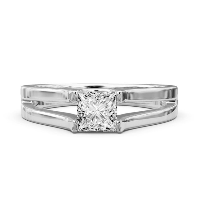 0.35-1.50 CT Princess Cut Natural Diamonds - Solitaire Rings