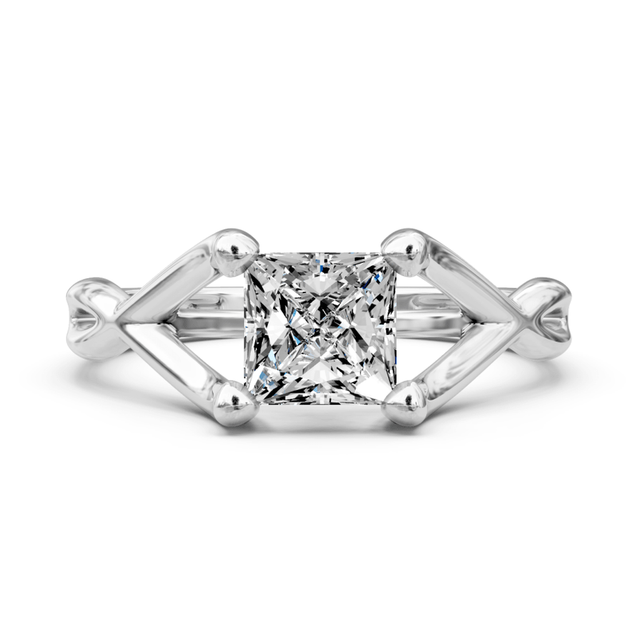 0.35-1.50 CT Princess Cut Natural Diamonds - Solitaire Rings