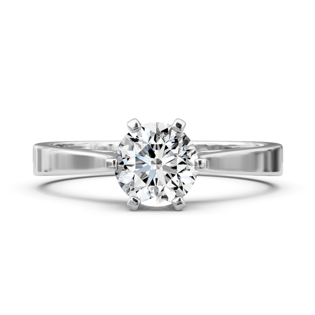 0.35-1.50 CT Round Cut Natural Diamonds - Solitaire Rings