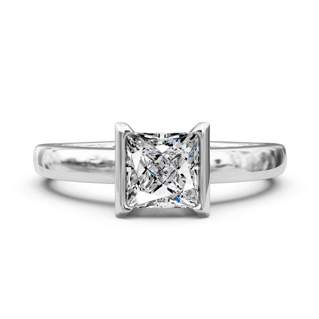 0.50-6.00 CT Princess Cut Lab Grown Diamonds - Solitaire Rings