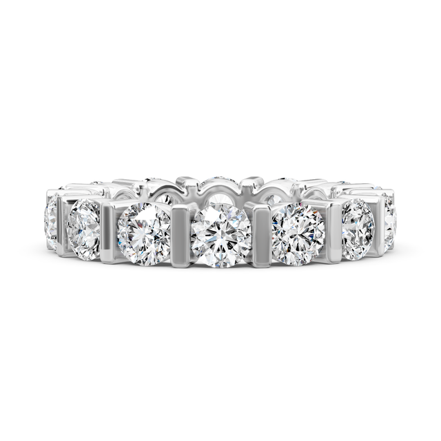 1.50-5.00 CT Round Cut Lab Grown Diamonds - Eternity Rings