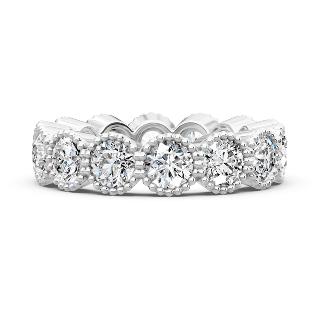 1.50-5.00 CT Round Cut Lab Grown Diamonds - Eternity Rings