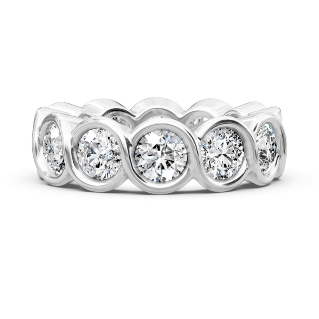 1.50-5.00 CT Round Cut Lab Grown Diamonds - Eternity Rings