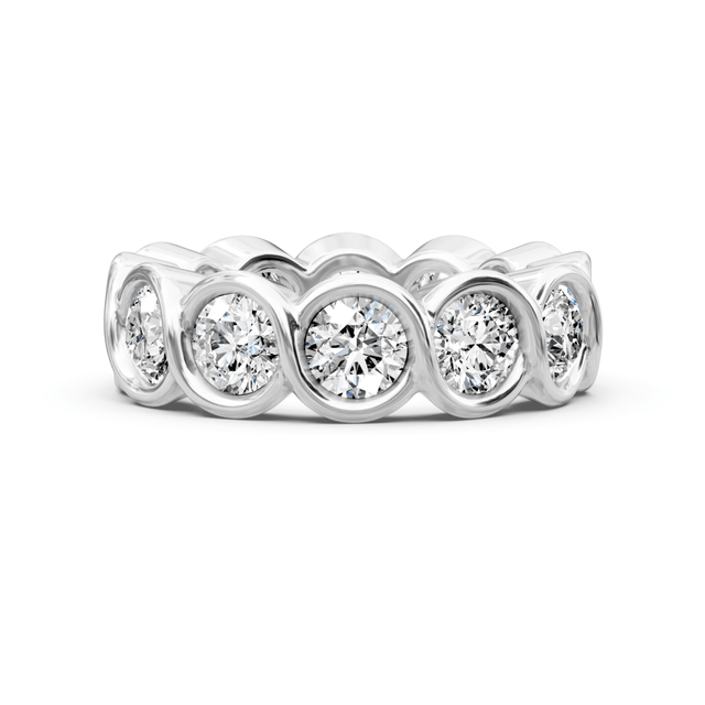 1.50-5.00 CT Round Cut Natural Diamonds - Eternity Rings