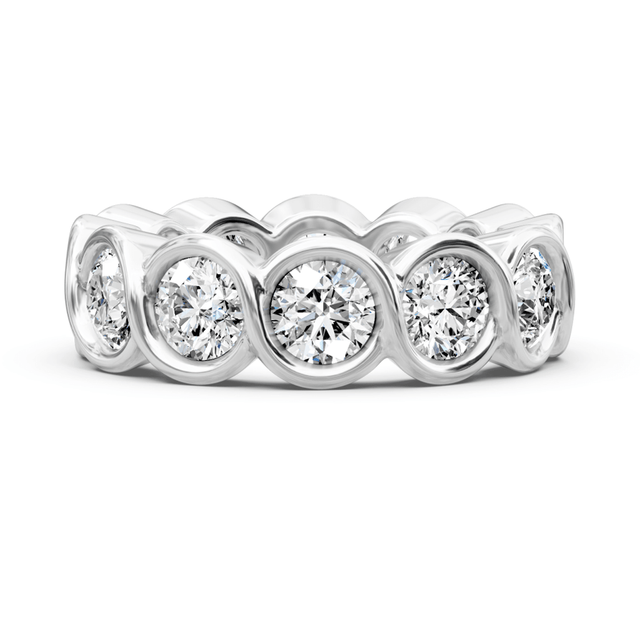 1.50-5.00 CT Round Cut Natural Diamonds - Eternity Rings