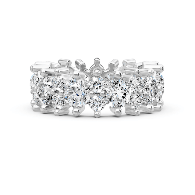 2.00-6.00 CT Round Cut Natural Diamonds - Eternity Rings