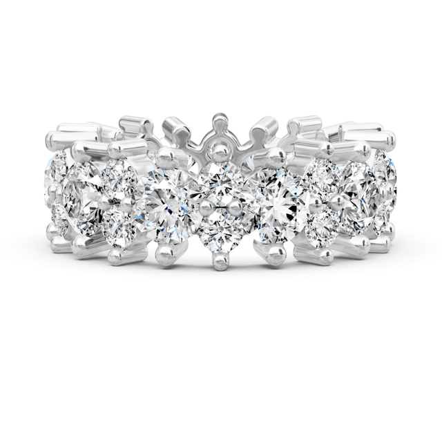 2.00-6.00 CT Round Cut Natural Diamonds - Eternity Rings