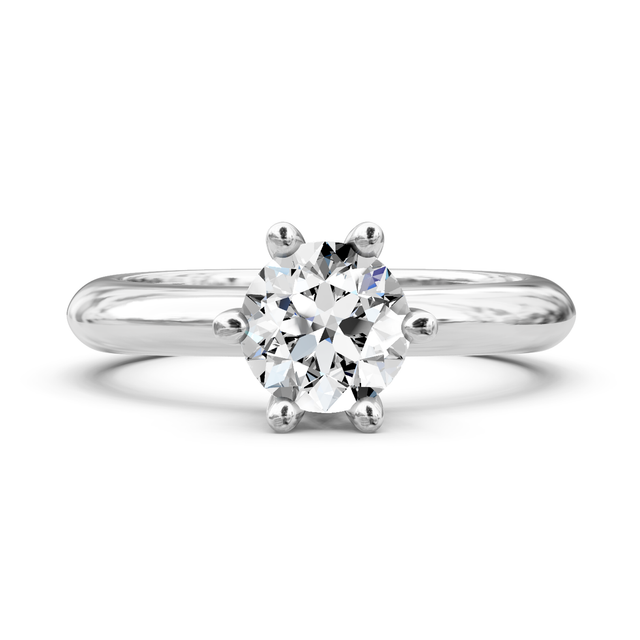 0.50-6.00 CT Round Cut Lab Grown Diamonds - Solitaire Rings