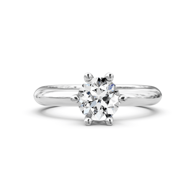 0.35-1.50 CT Round Cut Natural Diamonds - Solitaire Rings