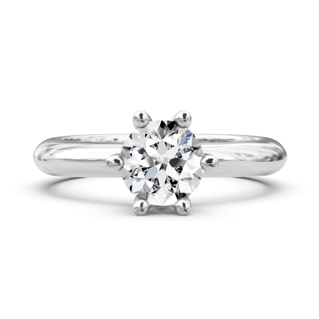 0.35-1.50 CT Round Cut Natural Diamonds - Solitaire Rings