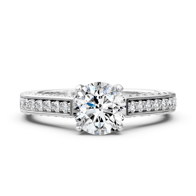 0.90-6.40 CT Round Cut Lab Grown Diamonds - Engagement Ring