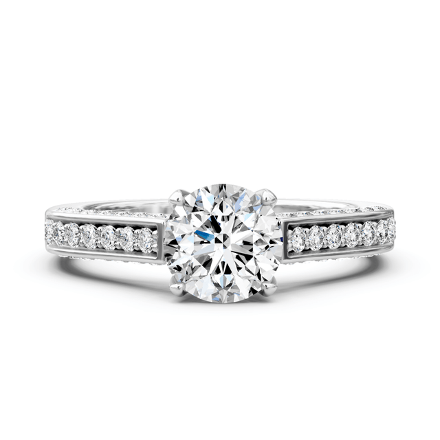 0.75-1.90 CT Round Cut Natural Diamonds - Engagement Ring