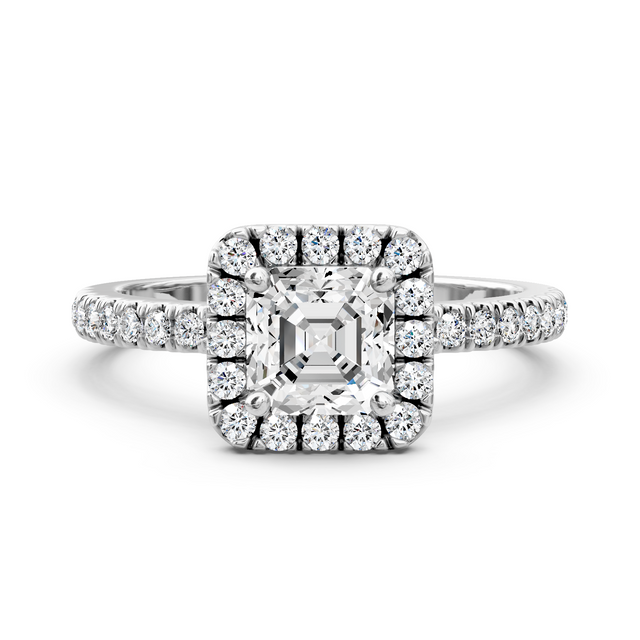 0.95-6.45 CT Ascher & Round Cut Lab Grown Diamonds - Engagement Ring