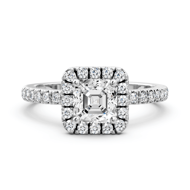 0.80-1.95 CT Ascher & Round Cut Natural Diamonds - Engagement Ring