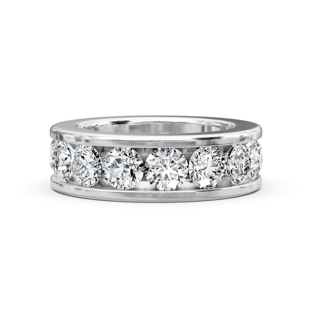 2.00-6.00 CT Round Cut Lab Grown Diamonds - Eternity Rings