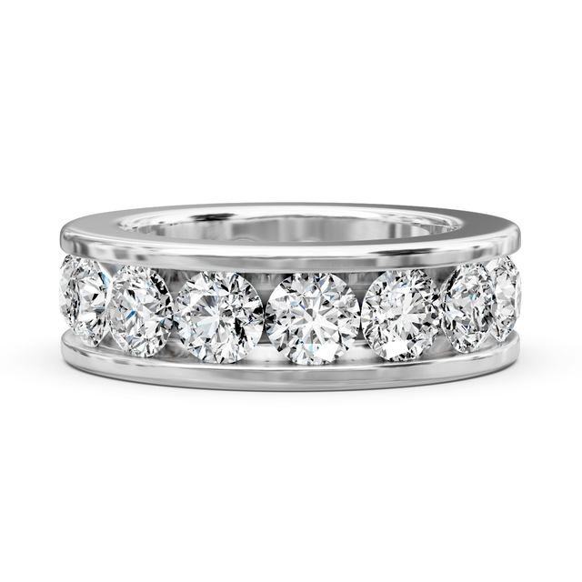 2.00-6.00 CT Round Cut Lab Grown Diamonds - Eternity Rings