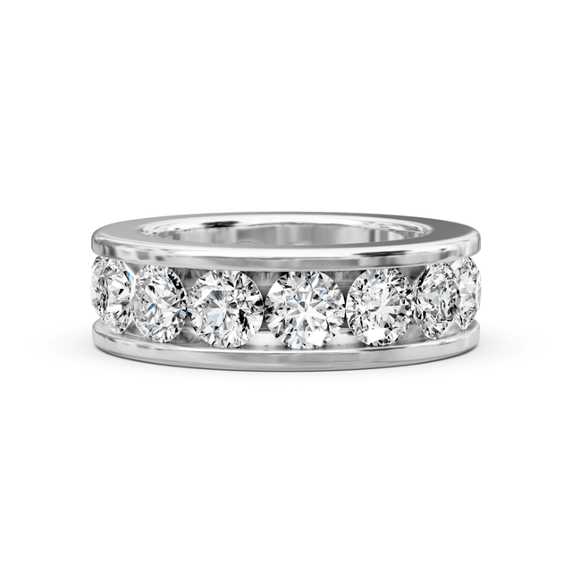 2.00-6.00 CT Round Cut Natural Diamonds - Eternity Rings