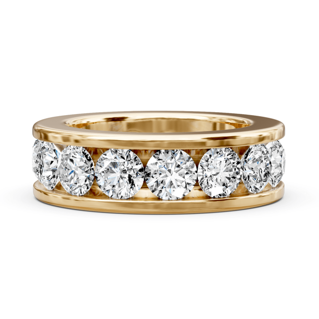 2.00-6.00 CT Round Cut Natural Diamonds - Eternity Rings