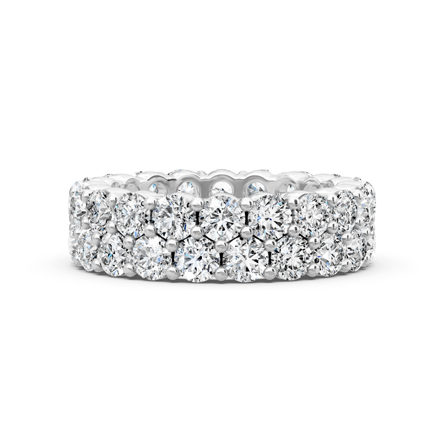 3.00-7.20 CT Round Cut Lab Grown Diamonds - Eternity Rings