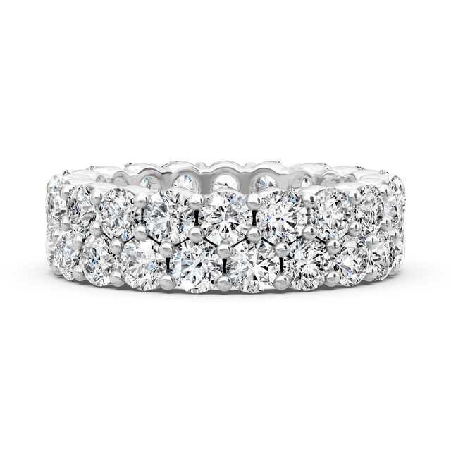 3.00-7.20 CT Round Cut Lab Grown Diamonds - Eternity Rings