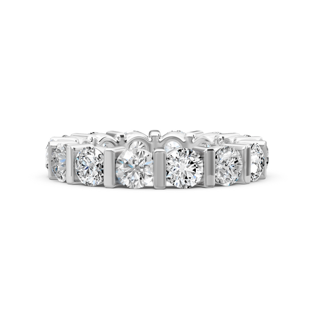 2.00-6.00 CT Round Cut Lab Grown Diamonds - Eternity Rings
