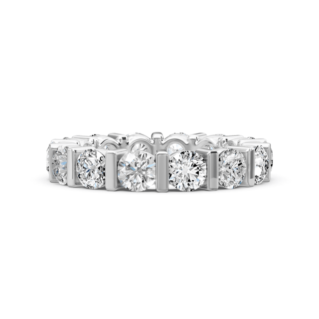 2.00-6.00 CT Round Cut Natural Diamonds - Eternity Rings