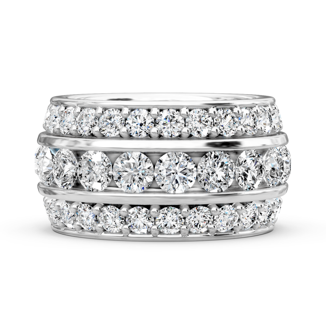 4.00-6.00 CT Round Cut Lab Grown Diamonds - Eternity Rings
