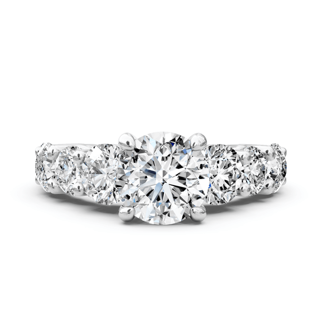 2.85-4.00 CT Round Cut Natural Diamonds - Engagement Ring