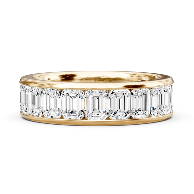 4.00-7.00 CT Emerald Cut Natural Diamonds - Eternity Rings