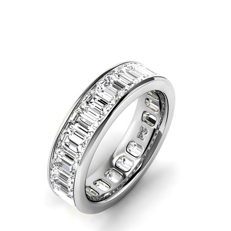 4.00-7.00 CT Emerald Cut Diamonds - Eternity Ring