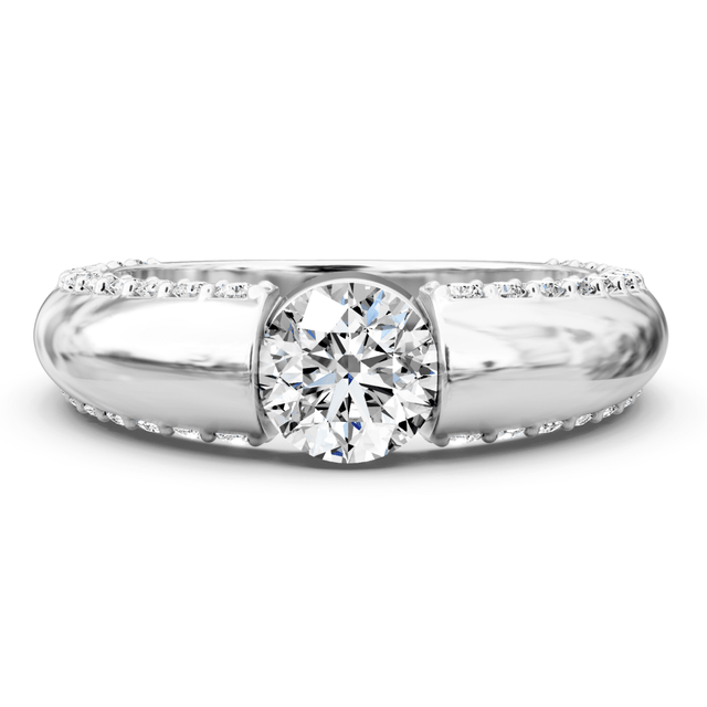 1.00-2.15 CT Round Cut Natural Diamonds - Engagement Ring
