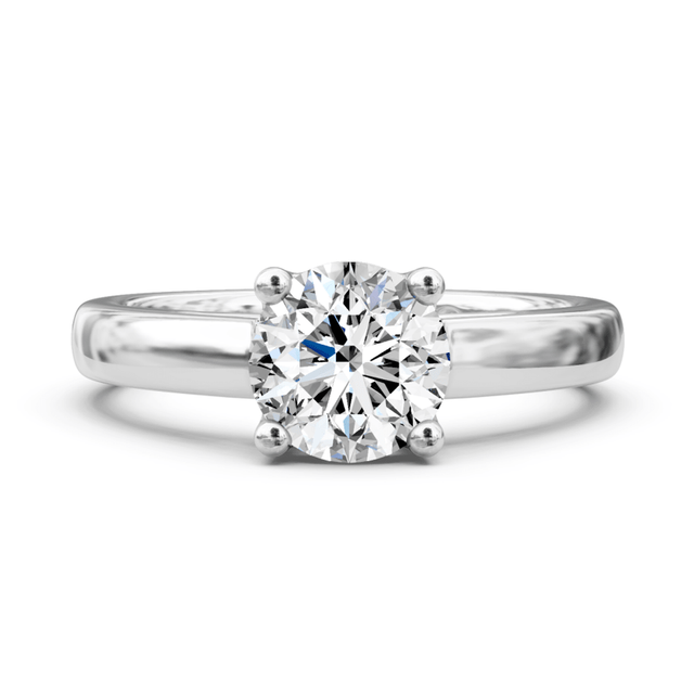 0.35-1.50 CT Round Cut Natural Diamonds - Solitaire Rings