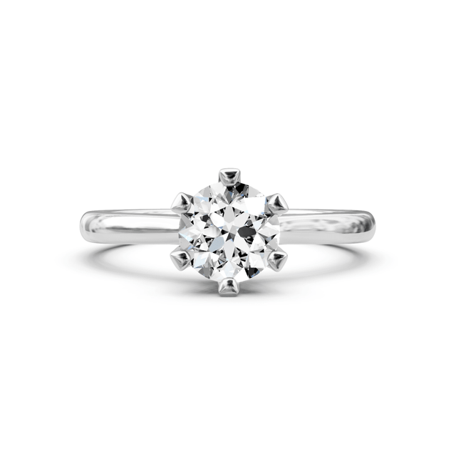 0.35-1.50 CT Round Cut Natural Diamonds - Solitaire Rings