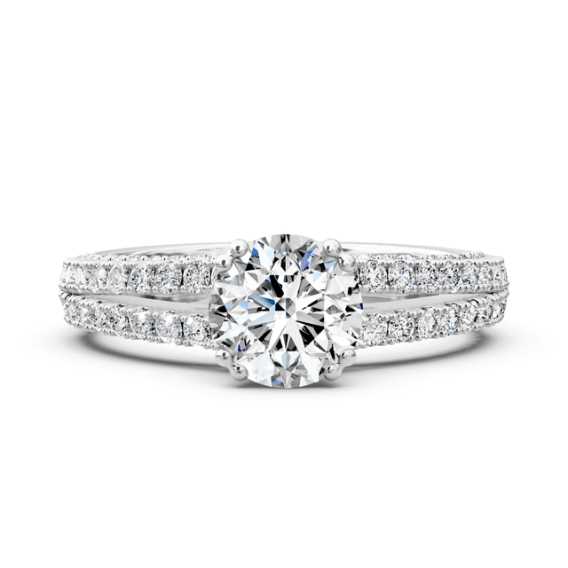 1.05-2.20 CT Round Cut Natural Diamonds - Engagement Ring
