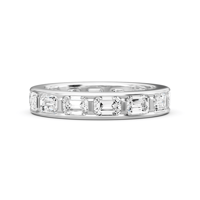 2.50 CT Emerald Cut Natural Diamonds - Eternity Rings