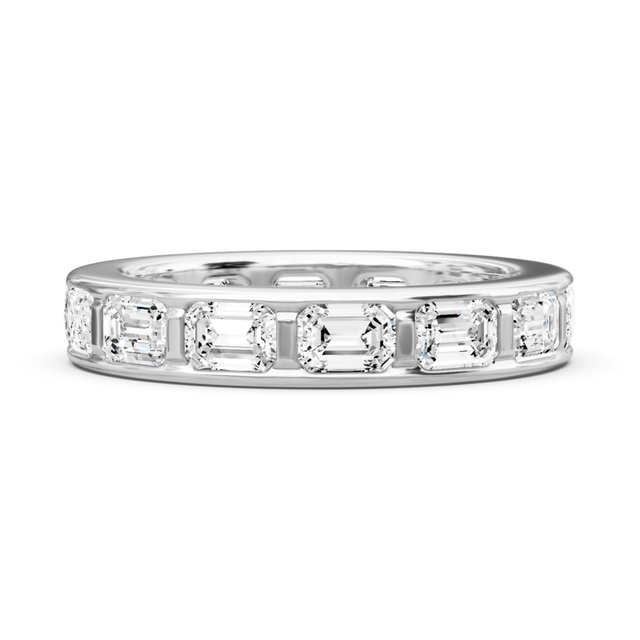 2.50 CT Emerald Cut Natural Diamonds - Eternity Rings
